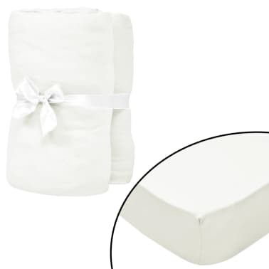 4/ x cuna Jersey S/ábana Bajera ajustable 100/% algod/ón 40/ x 90/ cm color blanco