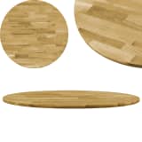 vidaXL Stolní deska z masivního dubového dřeva kulatá 23 mm 700 mm