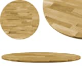vidaXL Stolní deska z masivního dubového dřeva kulatá 23 mm 800 mm