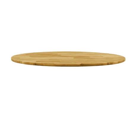 vidaXL Dessus de table Bois de chêne massif Rond 23 mm 800 mm