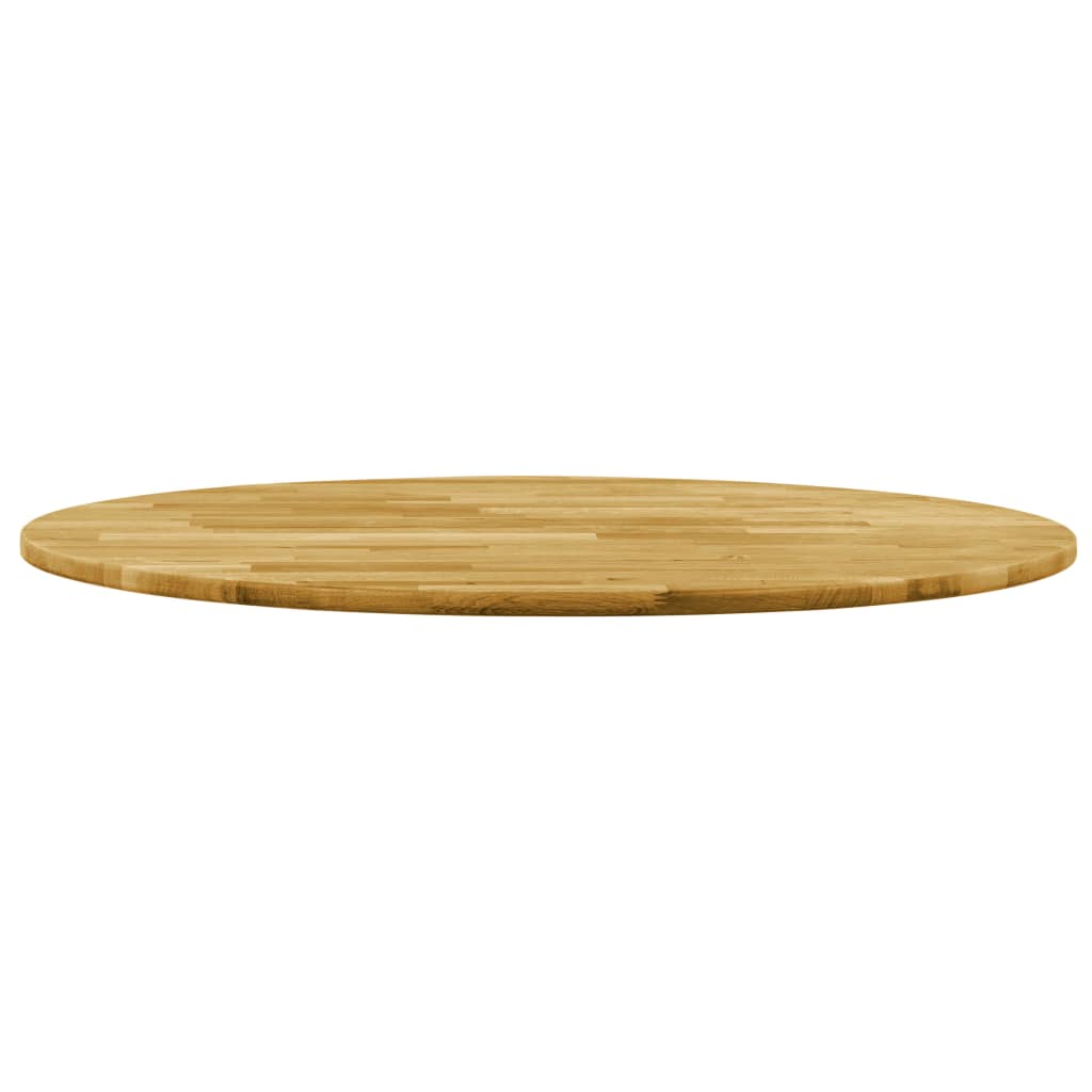 vidaXL Blat de masă, lemn masiv de stejar, rotund, 23 mm, 900 mm 