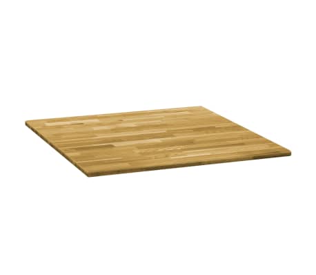 vidaXL Dessus de table Bois de chêne massif Carré 23 mm 70x70 cm