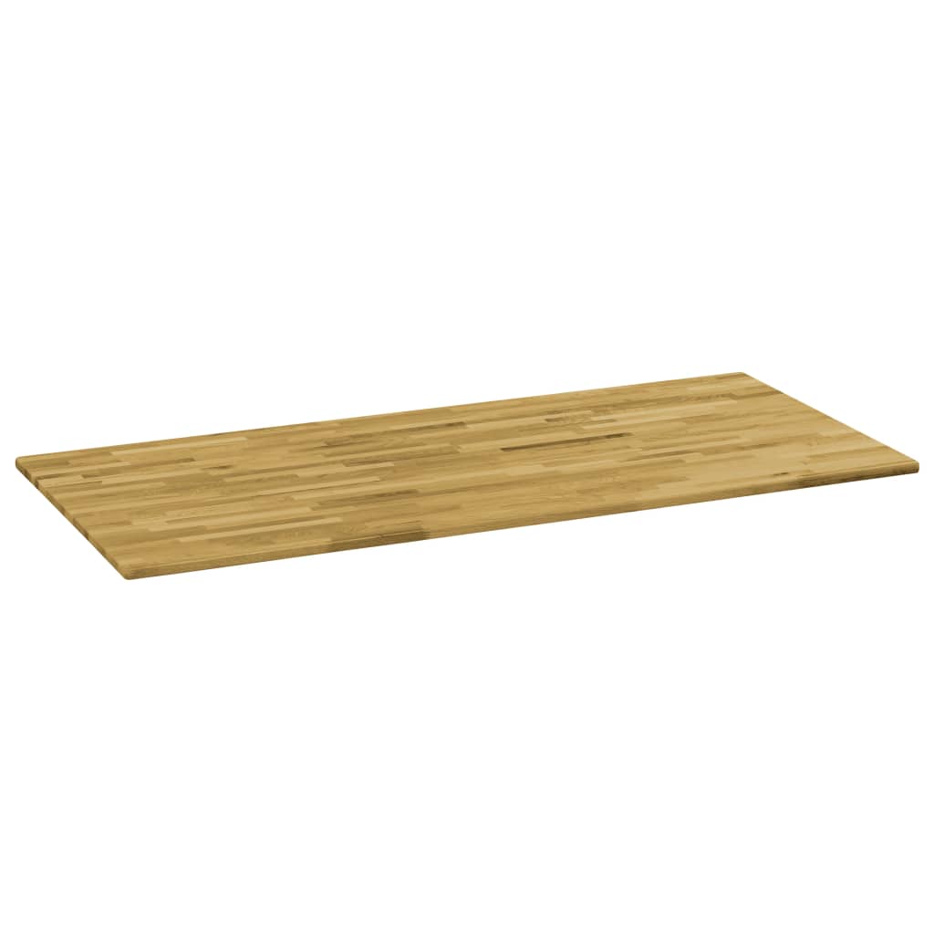 vidaXL Dessus de table Bois de chêne Rectangulaire 23 mm 100x60 cm