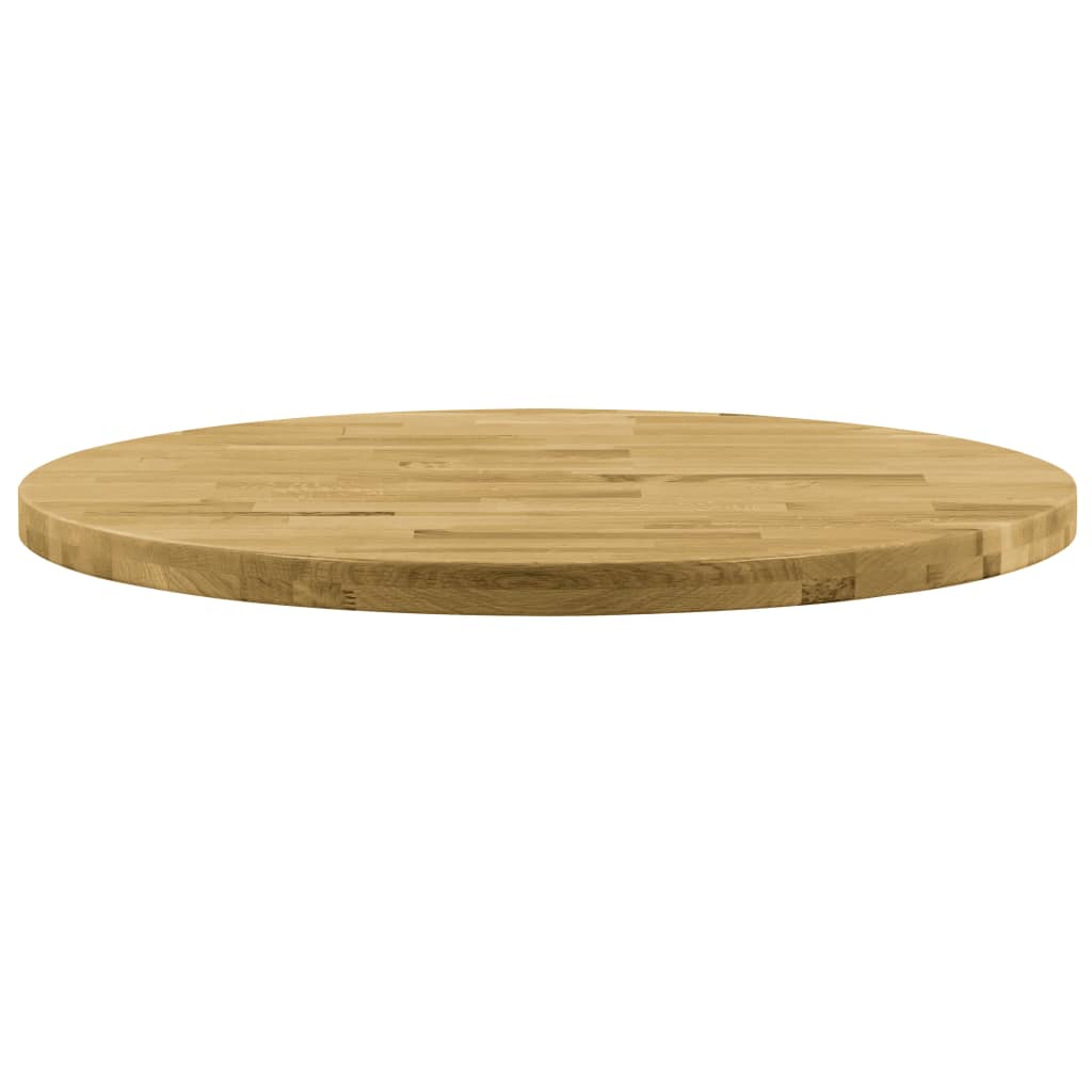 

vidaXL Tafelblad rond 44 mm 700 mm massief eikenhout