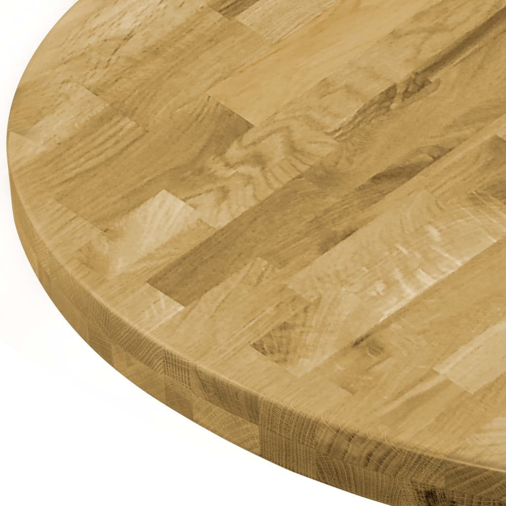 Stolní deska z masivního dubového dřeva kulatá 44 mm 800 mm