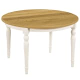 vidaXL Dining Table Round Oak Veneer 120x75 cm