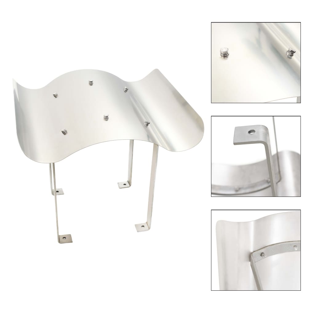 vidaXL Komínová stříška nerezová ocel 80 x 80 x 39 cm