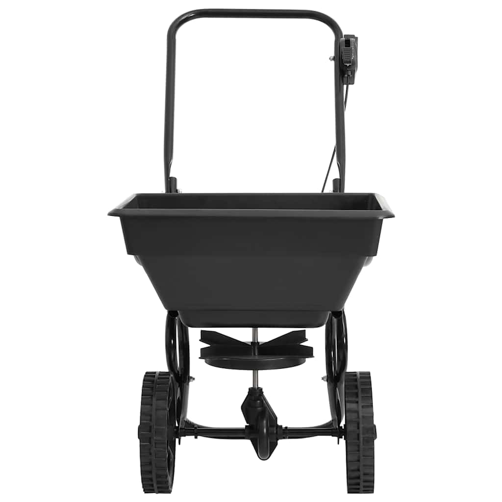 vidaXL Työnnettävä suolan levitin PVC ja teräs 92x46x70 cm 15 l