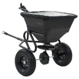 vidaXL Bakre saltspreder PVC og stål 125x74x79 cm 45 L