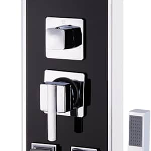 Sprchový panel skleněný 18 x 42, 1 x 120 cm černý - obrázek 5