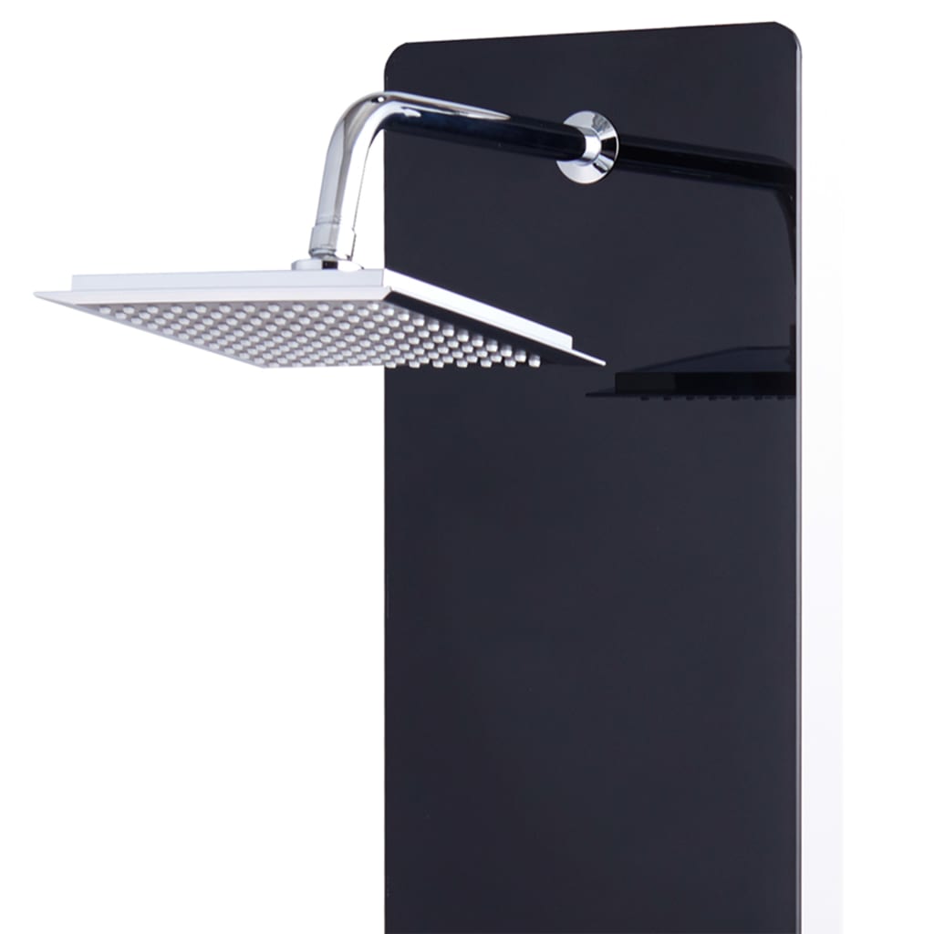 

vidaXL Douchepaneel 25x44,6x130 cm glas zwart