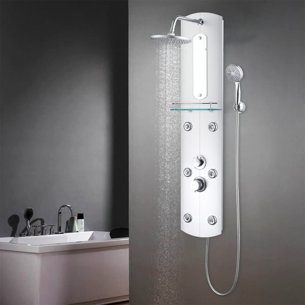 vidaXL Unitate panou de duș, 25 x 43 x 120 cm, argintiu vidaXL