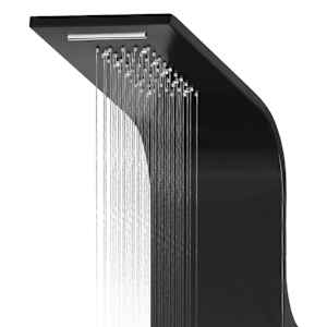 Sprchový panel set hliníkový 20 x 44 x 130 cm černý - obrázek 7
