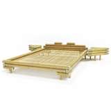 vidaXL Bambusbett mit 2 Nachttischen Natur 160 x 200 cm