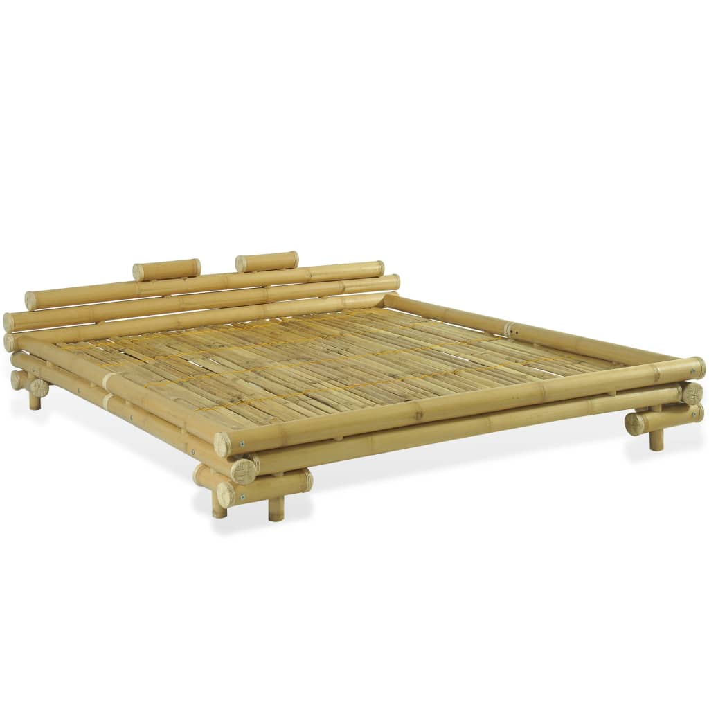 

vidaXL Bed met 2 nachtkastjes bamboe natuurlijk 180x200 cm