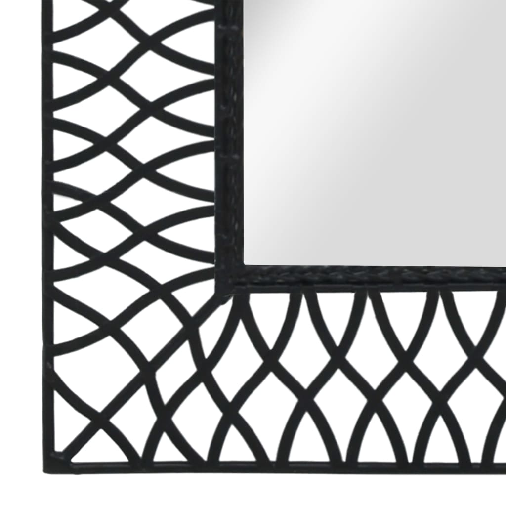  Nástenné zrkadlo oblúkové 50x80 cm čierne