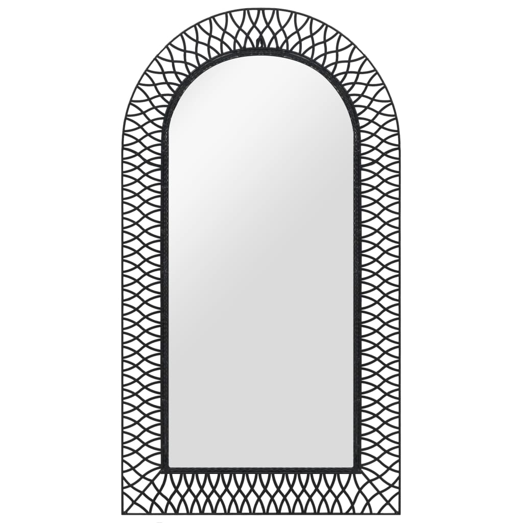vidaXL Oglindă de perete, negru, 60 x 110 cm, curbată vidaXL
