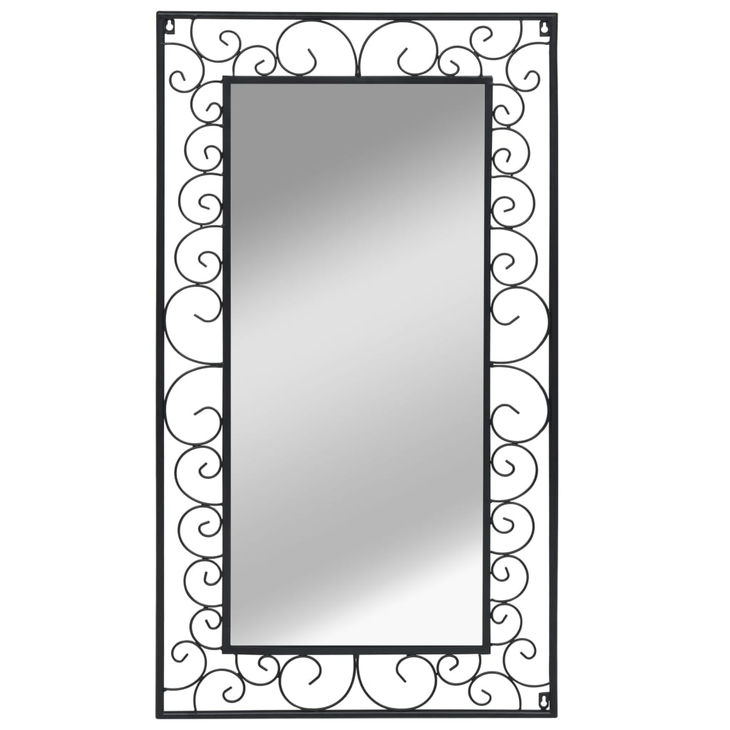 Nástěnné zrcadlo obdélníkové 60 x 110 cm černé
