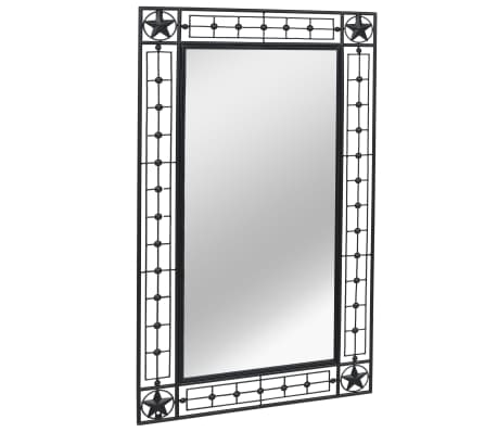 vidaXL Espejo de pared rectangular 60x110 cm negro