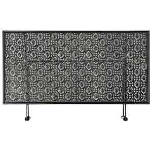 Skládací konferenční stolek vintage kovový černý 100x50x45 cm - obrázek 4