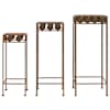 vidaXL taimealus, 3 tk, vanaaegses stiilis, metall, roostes