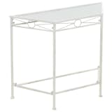 vidaXL vintage stílusú fehér fém kisasztal 87 x 34 x 73 cm