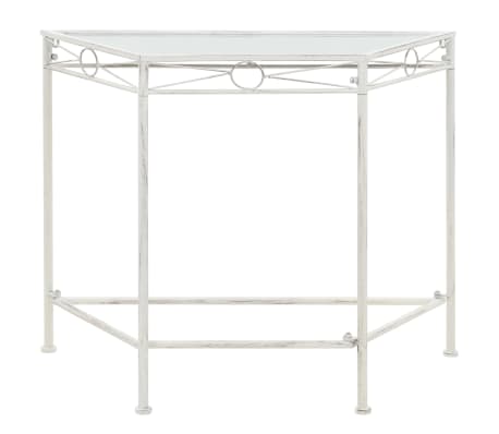 vidaXL Table d'appoint Style vintage Métal 87 x 34 x 73 cm Blanc