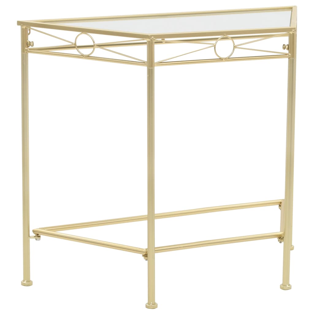 Side Table Vintage Style Metal 87x34x73 cm Gold
