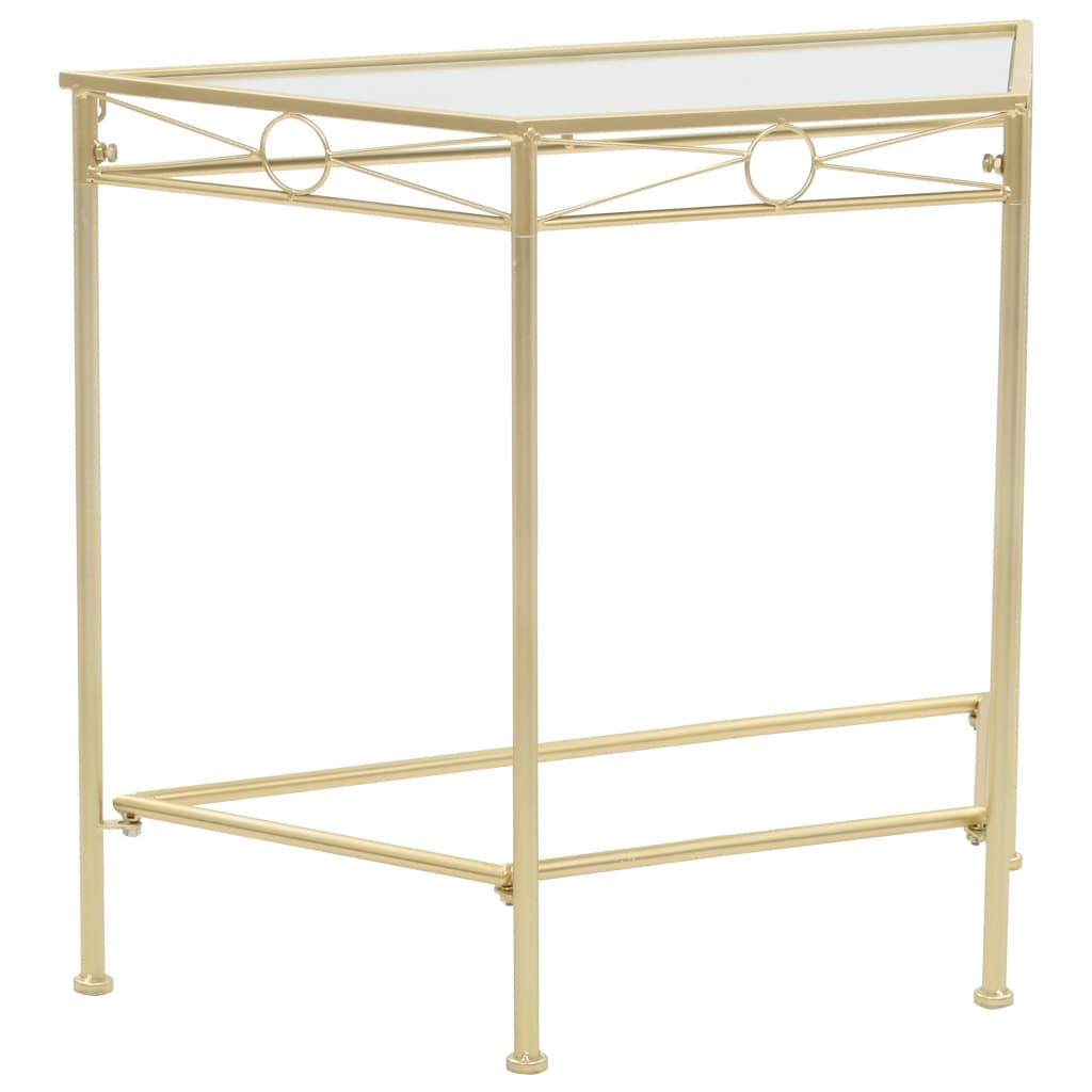 vidaXL Beistelltisch Vintage-Stil Metall 87x34x73 cm Gold