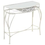 vidaXL Beistelltisch Französischer Stil Metall 82 x 39 x 76 cm Weiß