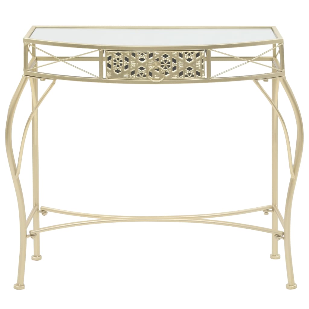 

vidaXL Bijzettafel Franse stijl 82x39x76 cm metaal goudkleurig