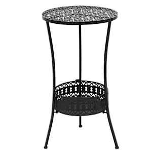 vidaXL bistroolaud, must, 40 x 70 cm, metall