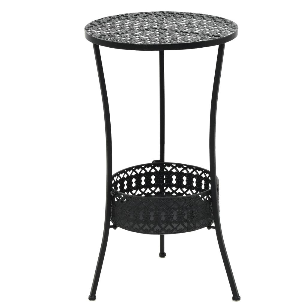 Photos - Garden Furniture VidaXL Bistro Table Black 15.7"x27.5" Metal 