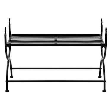 vidaXL Banco estilo vintage metal 83x42x55 cm preto[3/7]