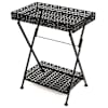 vidaXL kokkupandav teelaud, metall 58 x 35 x 72 cm, must