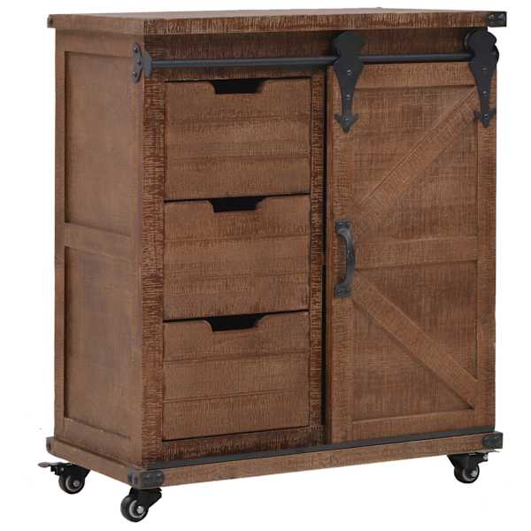 vidaXL hoiukapp, kuusepuit, 64 x 33,5 x 75 cm, pruun