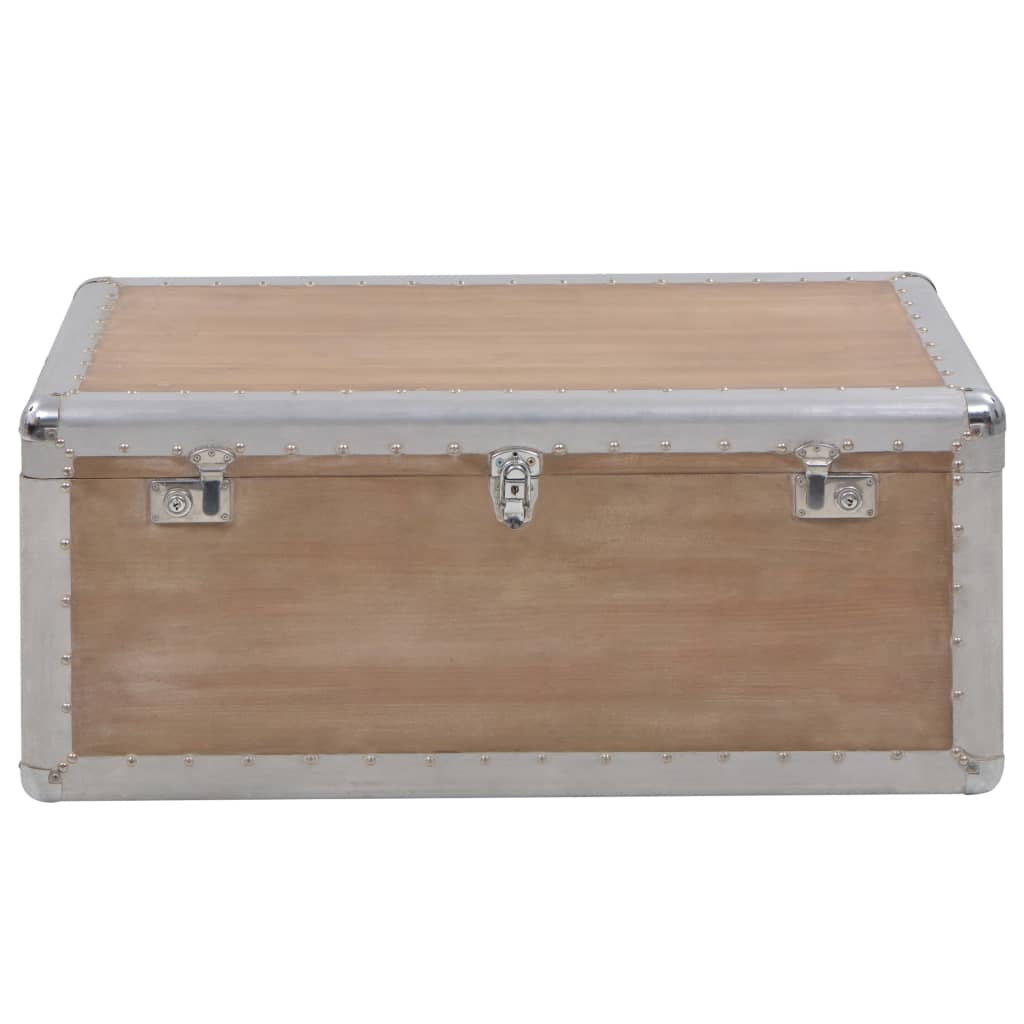 Aufbewahrungsbox Tannenholz Massiv 91x52x40 cm Braun