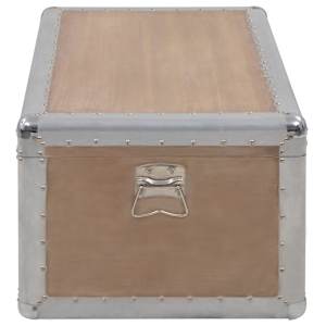 Úložný box z masivního jedlového dřeva 91 x 52 x 40 cm hnědý - obrázek 4