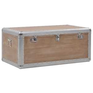 Úložný box z masivního jedlového dřeva 91 x 52 x 40 cm hnědý - obrázek 5