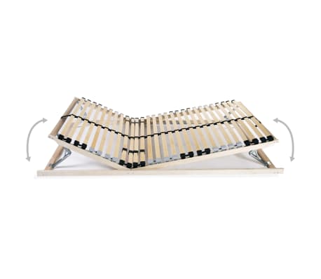 vidaXL Rete a Doghe 7 Zone con 28 Doghe 70x200 cm Struttura Telaio Giroletto
