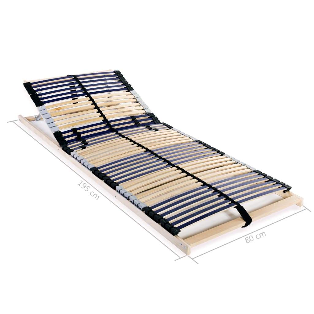  Lamelový posteľný rošt so 42 lamelami a 7 zónami 80x200 cm