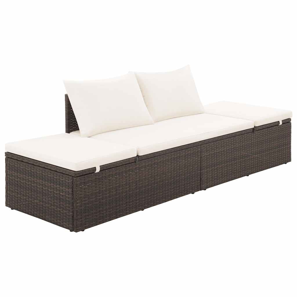 Thumbnail - vidaXL Gartenbett Braun 195×60 cm Poly Rattan