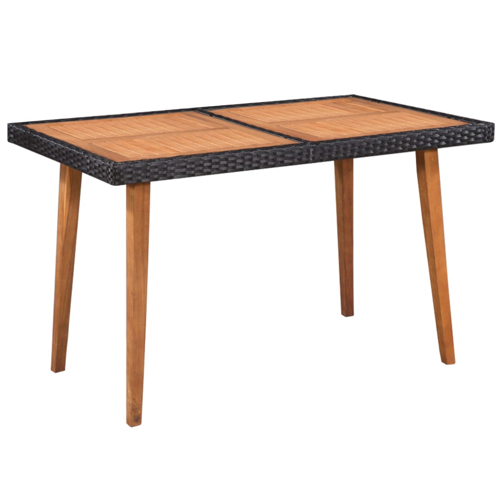 

vidaXL 5-delige Tuinset poly rattan zwart en bruin