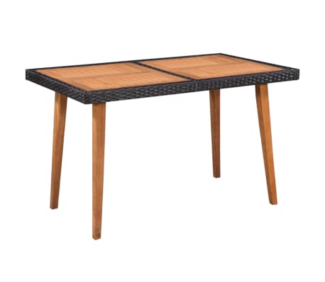 vidaXL Set de comedor de jardín 7 pzas ratán sintético negro y marrón