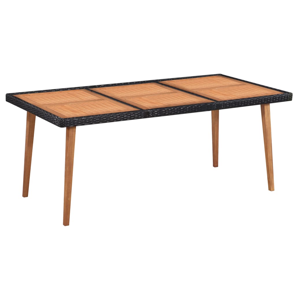 

vidaXL 9-delige Tuinset poly rattan zwart en bruin