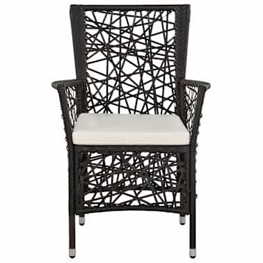 vidaXL Gartenstühle 2 Stk. mit Auflagen Poly Rattan Braun ...