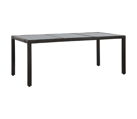 vidaXL 9-delige Tuinset poly rattan zwart