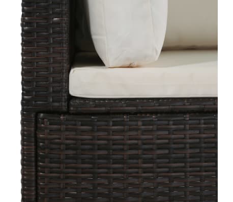 vidaXL Gartensofa 4-tlg. Poly Rattan Lounge Gartenmöbel Gartenset