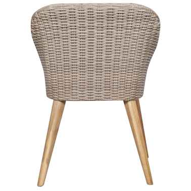 vidaXL Gartenstühle mit Polstern 2 Stk. Poly Rattan Braun ...