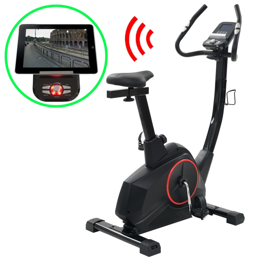 vidaXL Bicicletă de fitness magnetică cu măsurare puls, programabilă vidaXL